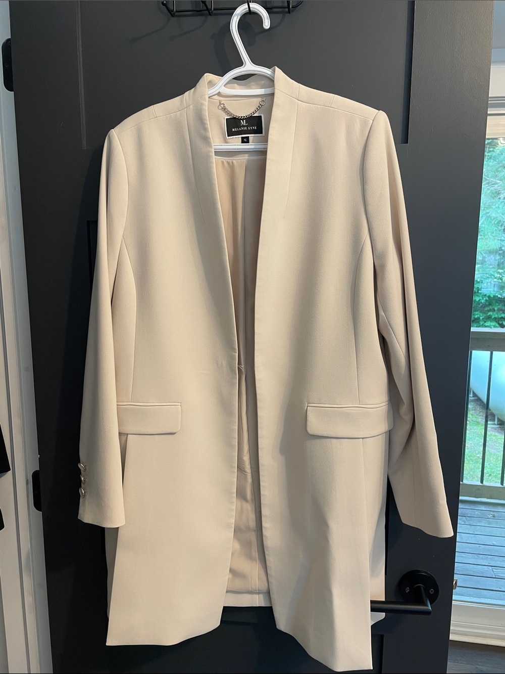 Mossimo Supply Co. Cream Open-Front Blazer